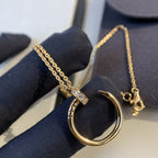 [Marin]COLLIER JUSTE UN CLOU OR ROSE DIAMANTS