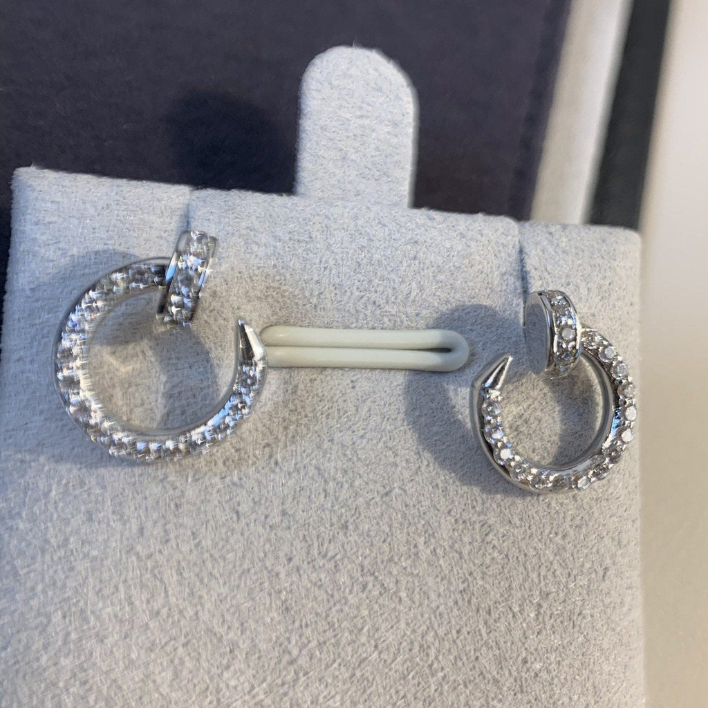 [Marin]JUSTE EARRINGS SILVER DIAMONDS