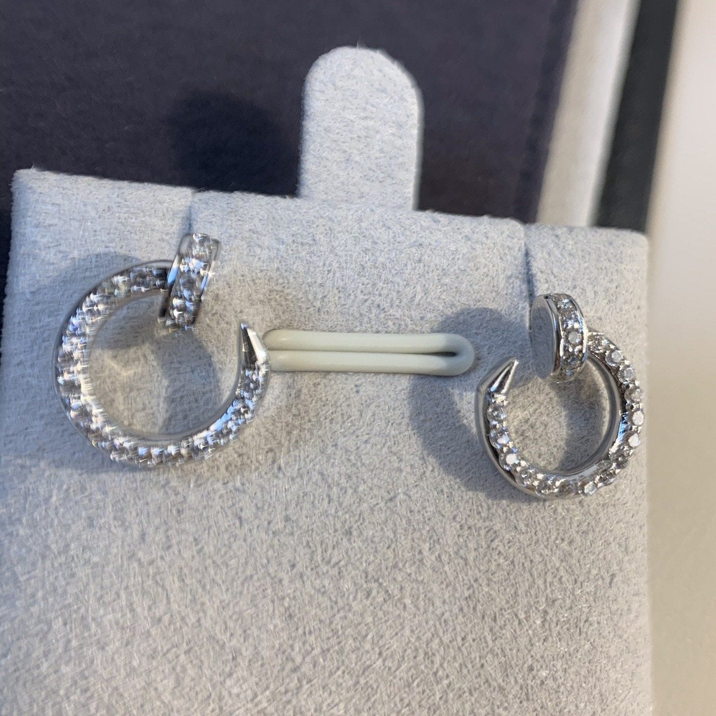 [Marin]JUSTE EARRINGS SILVER DIAMONDS