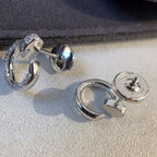 [Marin]JUSTE EARRINGS SILVER DIAMONDS