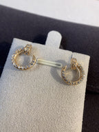 [Marin]JUSTE EARRINGS GOLD DIAMONDS
