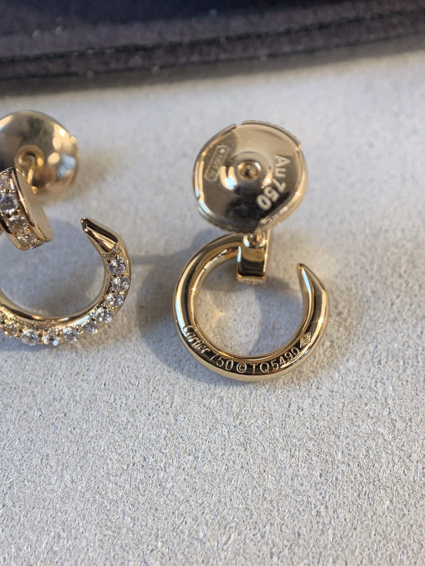 [Marin-Jewelry]JUSTE EARRINGS GOLD DIAMONDS