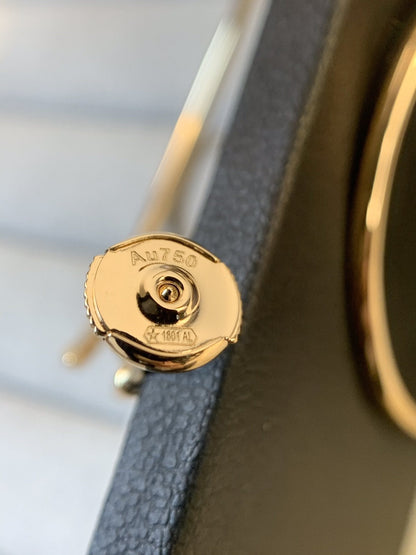 [Marin-Jewelry]JUSTE EARRINGS GOLD DIAMONDS 1.8MM