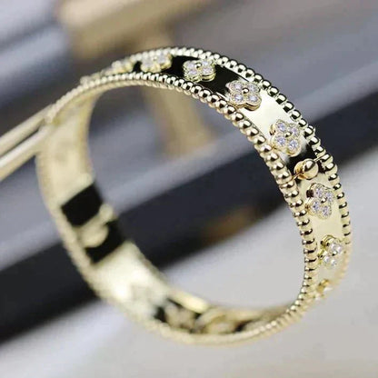 [Marin-Jewelry]CLOVER BRACELET 8MM DIAMONDS