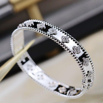 [Marin-Jewelry]CLOVER BRACELET 8MM DIAMONDS