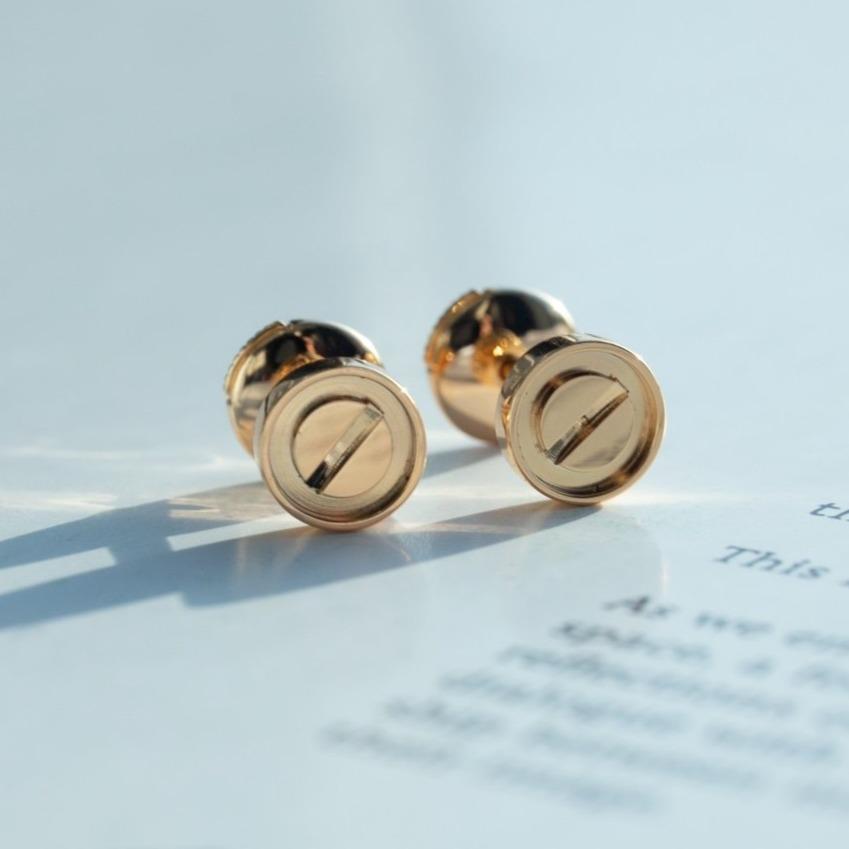 [Marin]LOVE EARRINGS PINK GOLD 10MM