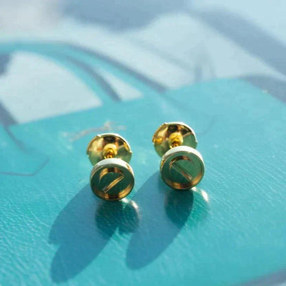 [Marin-Jewelry]LOVE EARRINGS GOLD 10MM
