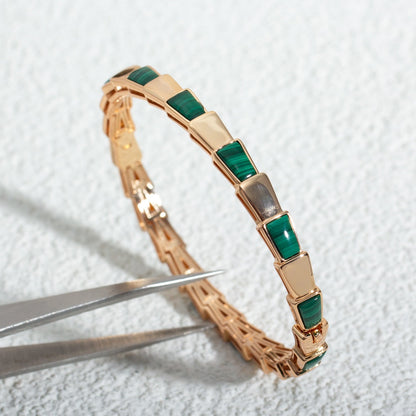 [Marin]SERPENTI BRACELET PINK GOLD MALACHITE