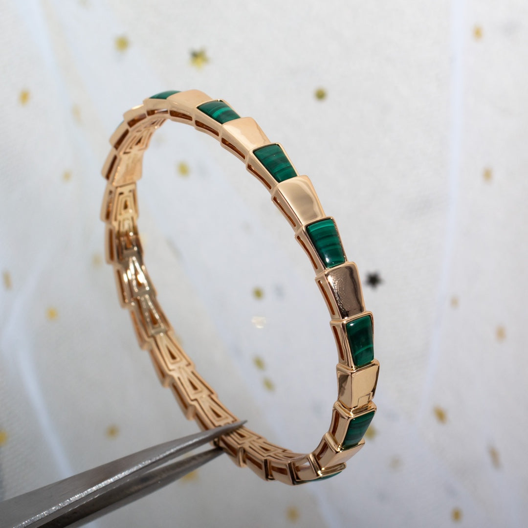 [Marin]SERPENTI BRACELET PINK GOLD MALACHITE