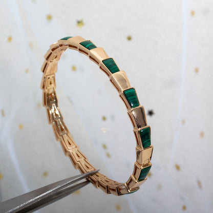 [Marin]SERPENTI BRACELET PINK GOLD MALACHITE