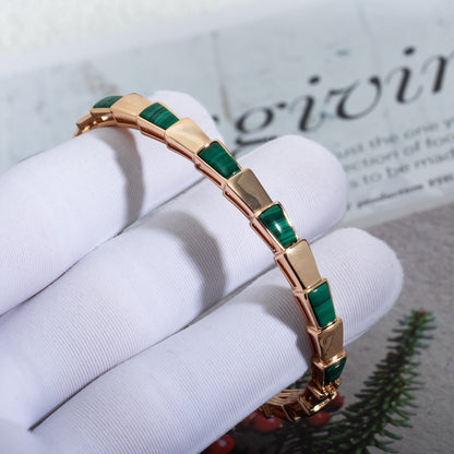 [Marin]SERPENTI BRACELET PINK GOLD MALACHITE