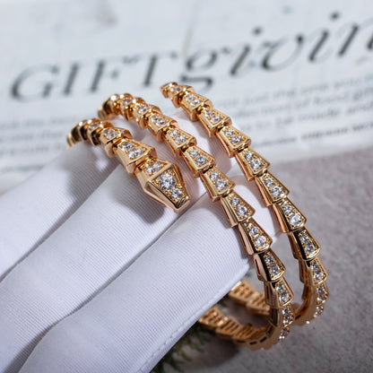 [Marin]SERPENTI BRACELET PINK GOLD DIAMOND DOUBLE ROW