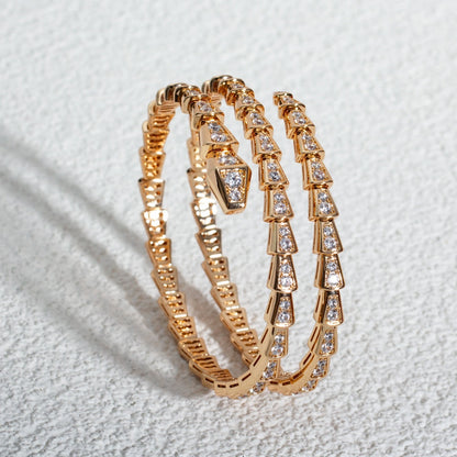 [Marin]SERPENTI BRACELET PINK GOLD DIAMOND DOUBLE ROW