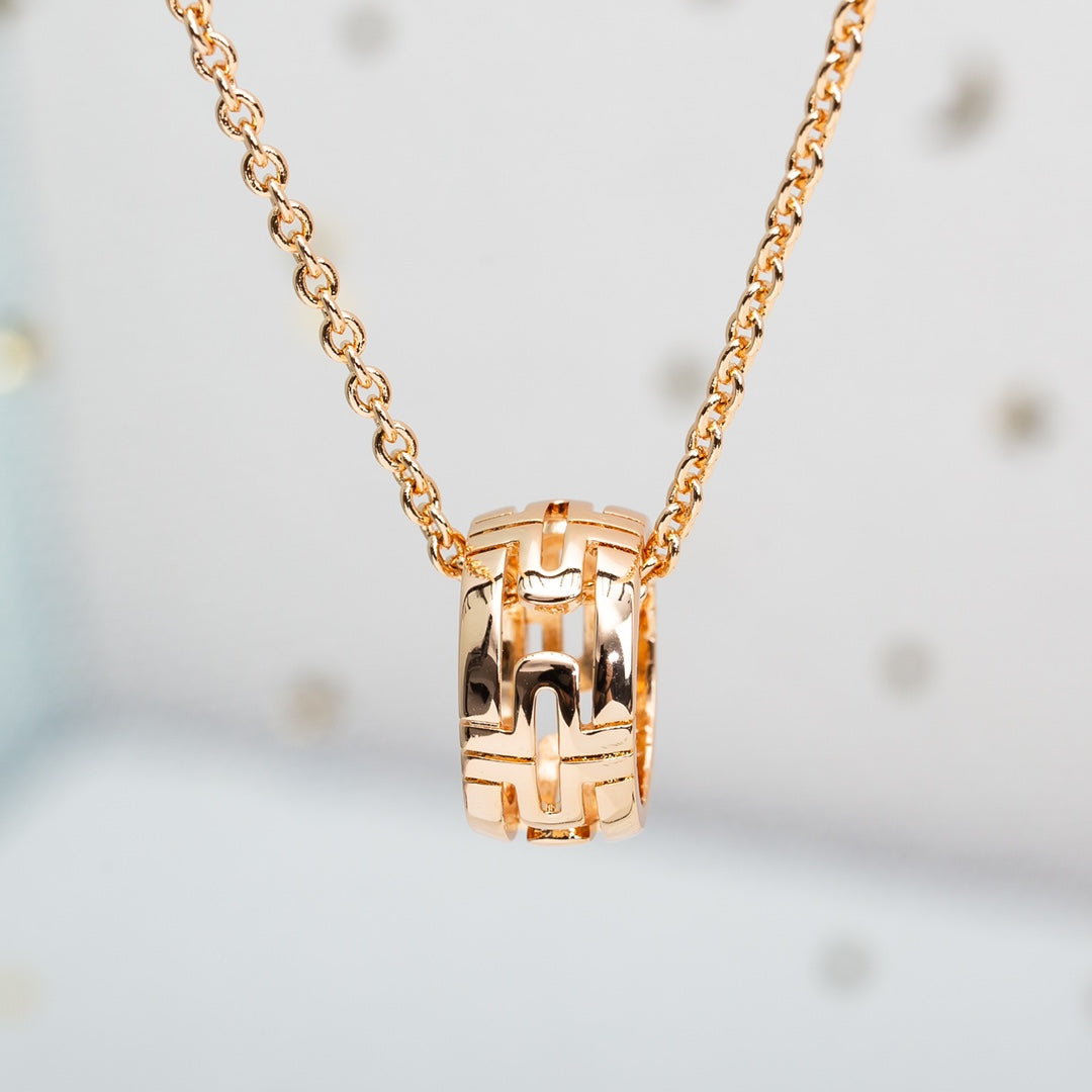 [Marin]PARENTESI NECKLACE PINK GOLD