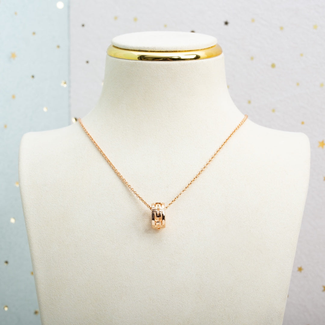 [Marin]PARENTESI NECKLACE PINK GOLD