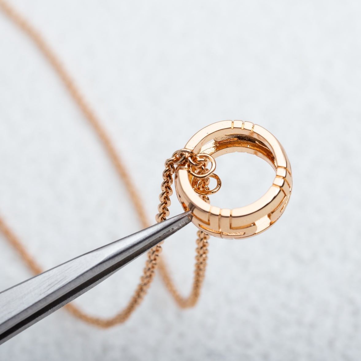 [Marin]PARENTESI NECKLACE PINK GOLD