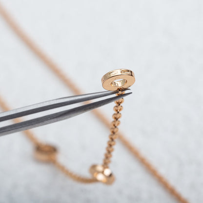 [Marin]PARENTESI NECKLACE PINK GOLD