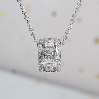 [Marin]PARENTESI NECKLACE SILVER DIAMOND