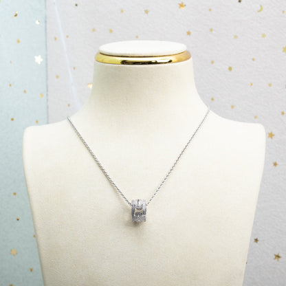 [Marin]PARENTESI NECKLACE SILVER DIAMOND