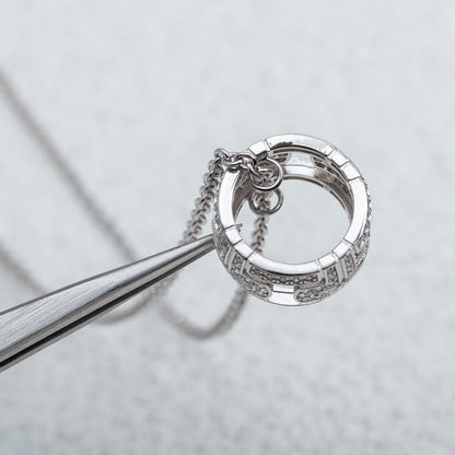 [Marin]PARENTESI NECKLACE SILVER DIAMOND