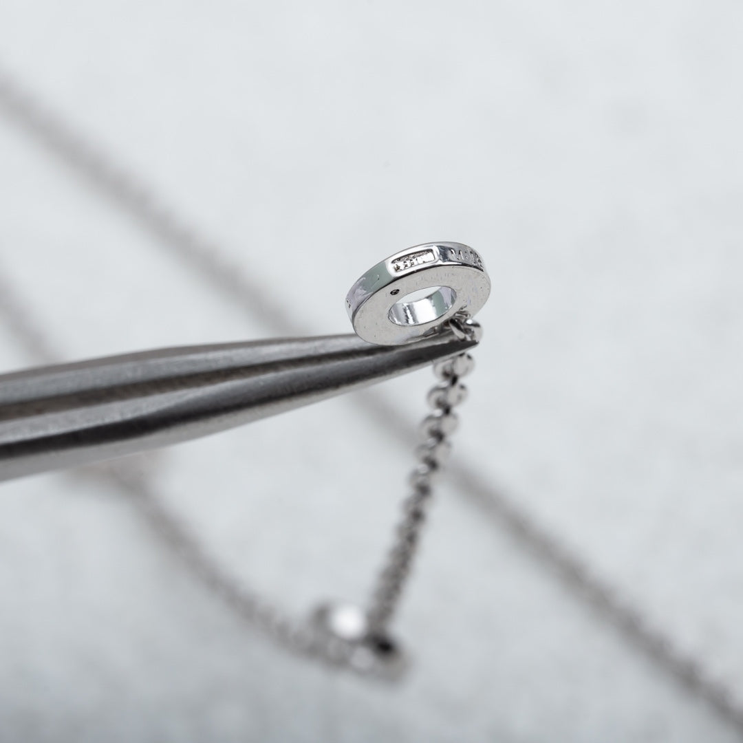 [Marin]PARENTESI NECKLACE SILVER DIAMOND