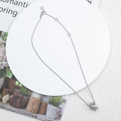 [Marin]PARENTESI NECKLACE SILVER DIAMOND