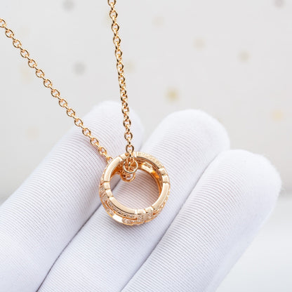[Marin]PARENTESI NECKLACE PINK GOLD DIAMOND