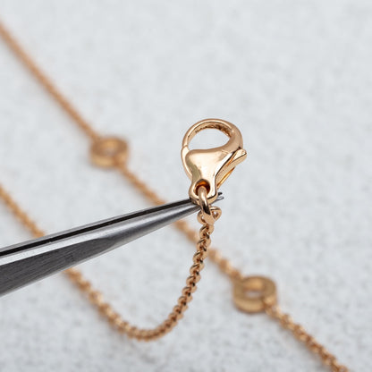 [Marin]PARENTESI NECKLACE PINK GOLD DIAMOND