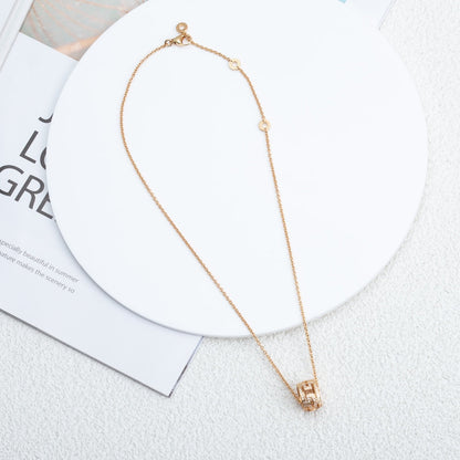 [Marin]PARENTESI NECKLACE PINK GOLD DIAMOND