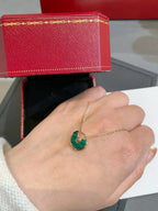 [Marin]AMULETTE ROSE GOLD MALACHITE NECKLACE