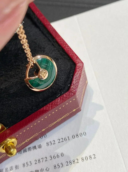 [Marin-Jewelry]AMULETTE Marin-Jewelry GOLD MALACHITE NECKLACE