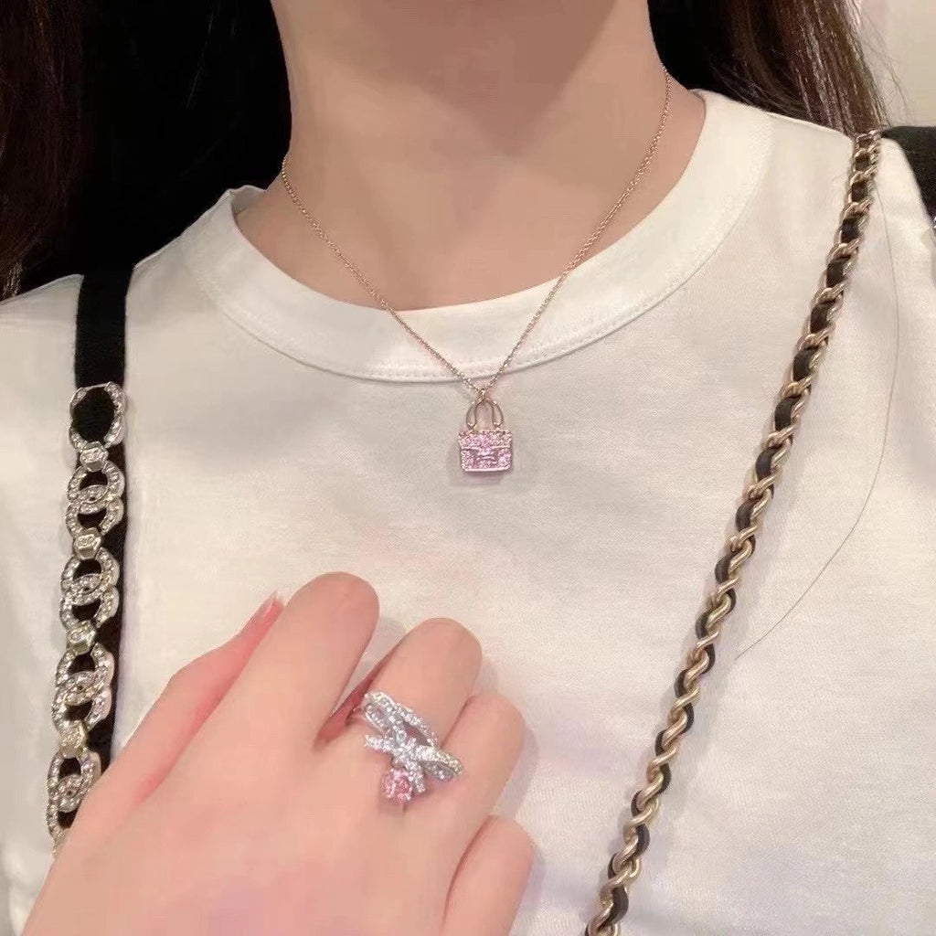 [Marin]CONSTANCE PEDANT PURPLE DIAMOND NECKLACE