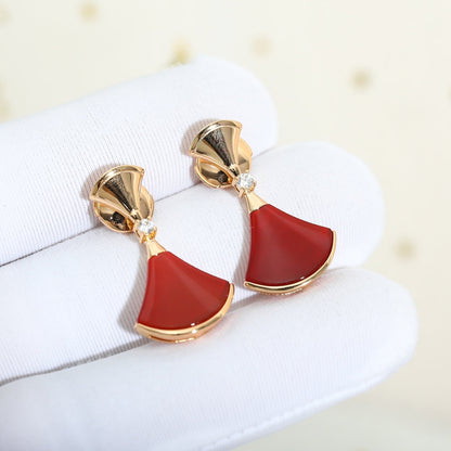 [Marin]DREAM Carnelian PINK GOLD EARRINGS