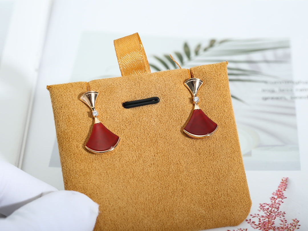 [Marin]DREAM Carnelian PINK GOLD EARRINGS