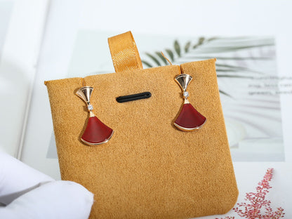 [Marin]DREAM Carnelian PINK GOLD EARRINGS
