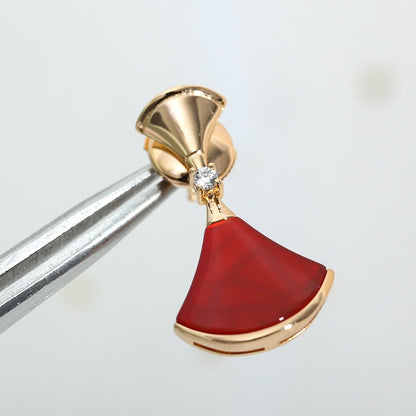 [Marin]DREAM Carnelian PINK GOLD EARRINGS