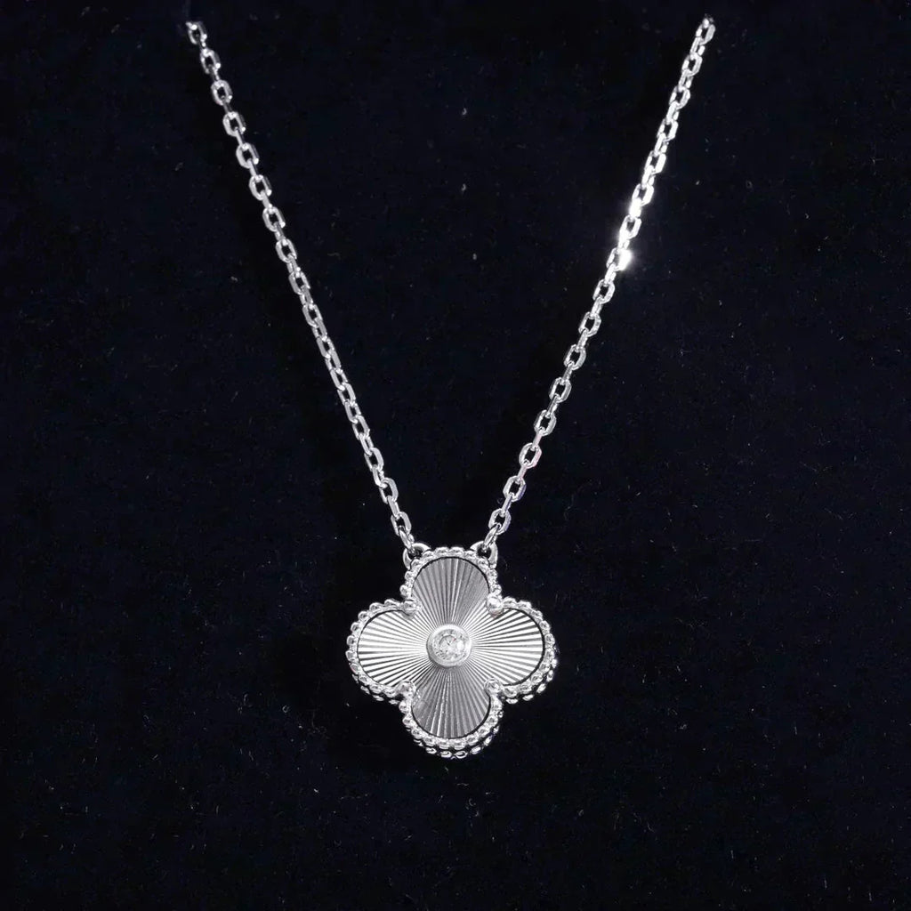 [Marin]CLOVER COLLIER LASER DIAMANT 15 MM ARGENT