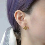 [Marin]BOUCLES D'OREILLES CLOVER MEDIUM 1 MOTIFS LASER