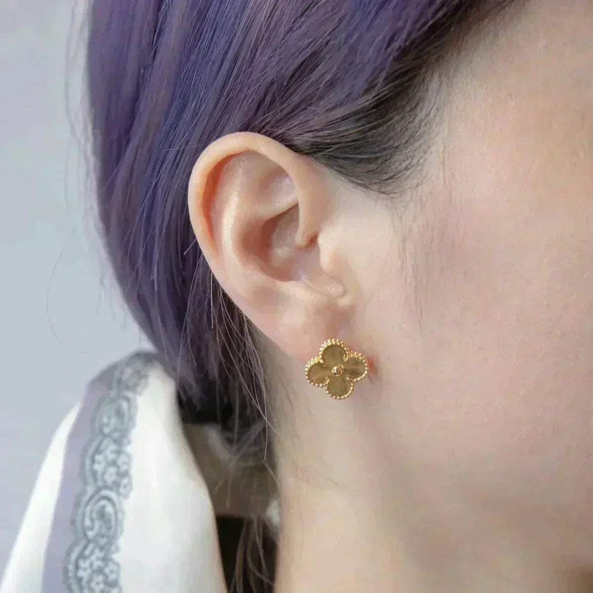 [Marin]BOUCLES D'OREILLES CLOVER MEDIUM 1 MOTIFS LASER