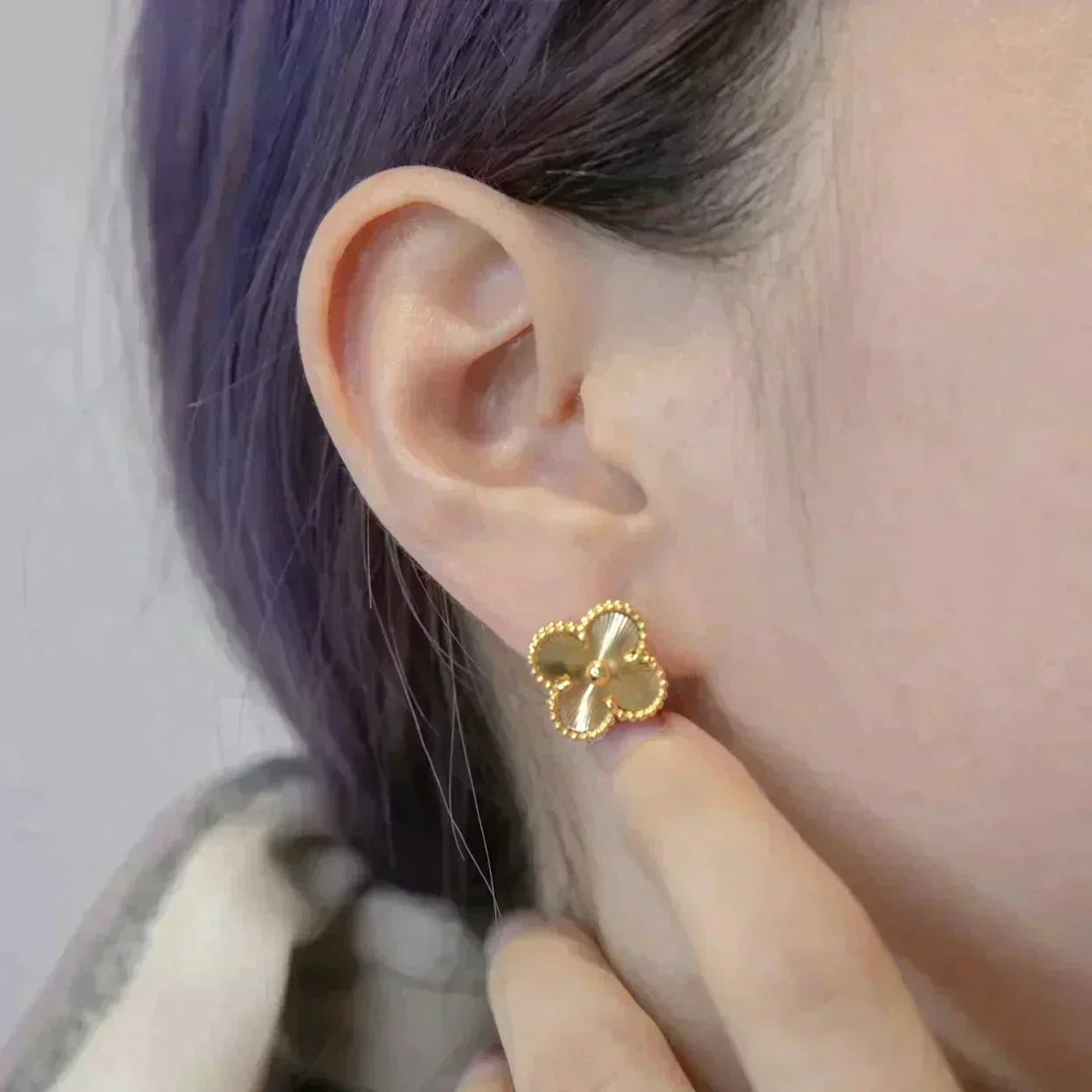 [Marin]BOUCLES D'OREILLES CLOVER MEDIUM 1 MOTIFS LASER