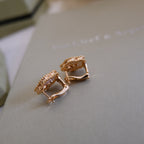 [Marin]BOUCLES D'OREILLES NACRE BLANC, OR ROSE, LUCKY