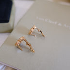 [Marin]BOUCLES D'OREILLES NACRE BLANC, OR ROSE, LUCKY