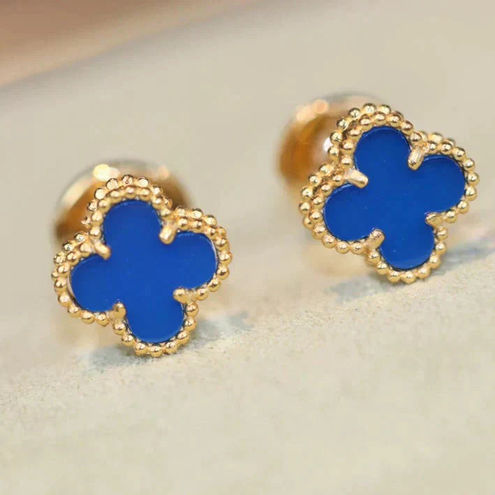 [Marin]CLOVER MINI 9.5MM TURQUOISE EARRINGS