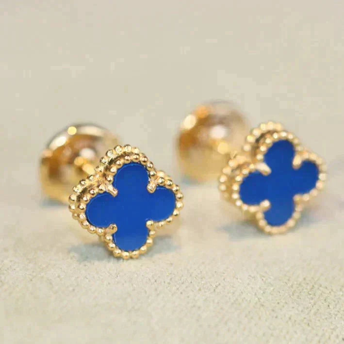 [Marin]CLOVER MINI 9.5MM TURQUOISE EARRINGS