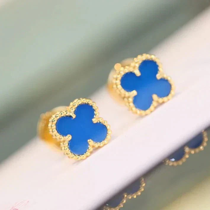 [Marin]CLOVER MINI 9.5MM TURQUOISE EARRINGS