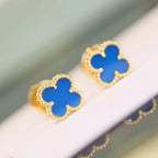 [Marin]CLOVER MINI 9.5MM TURQUOISE EARRINGS