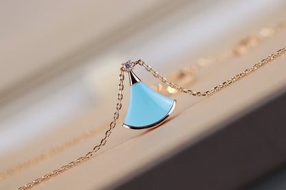 [Marin]DREAM NECKLACE TURQUOISE PINK GOLD