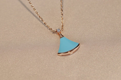 [Marin]DREAM NECKLACE TURQUOISE PINK GOLD