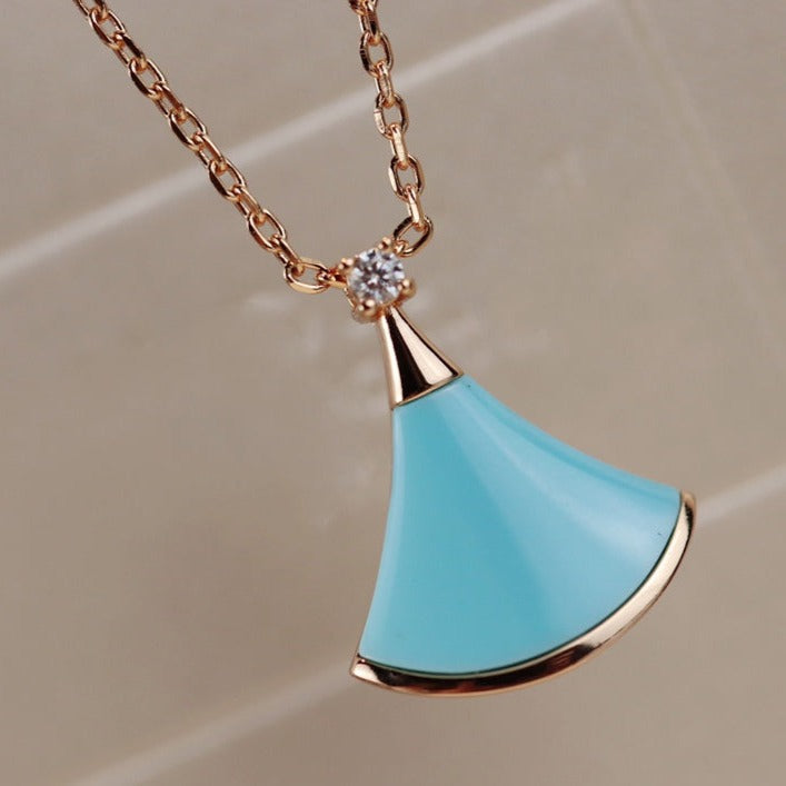 [Marin]DREAM NECKLACE TURQUOISE PINK GOLD