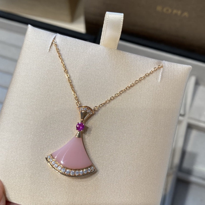 [Marin]DREAM NECKLACE PINK OPAL